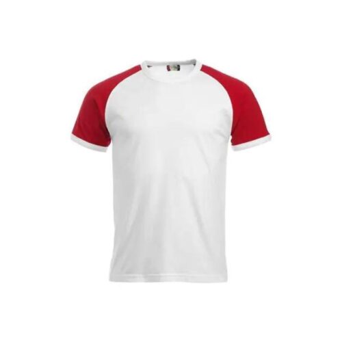 Camiseta Clique-Raglan -T color blanco/rojo
