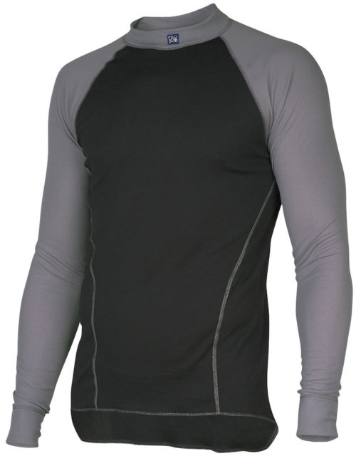 Camiseta interior Projob-3101 color negro con cuello y mangas color gris tamaño grande