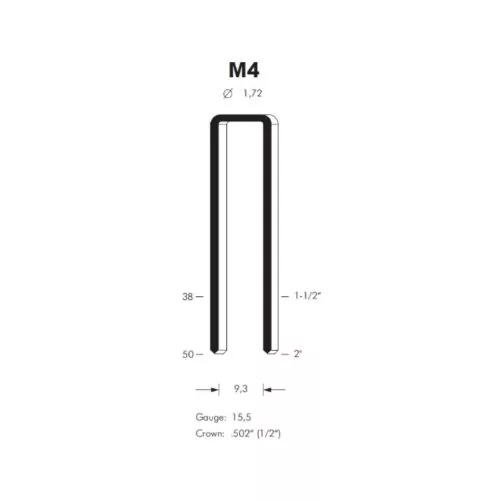 Grapas de alambre pesado Omer M4