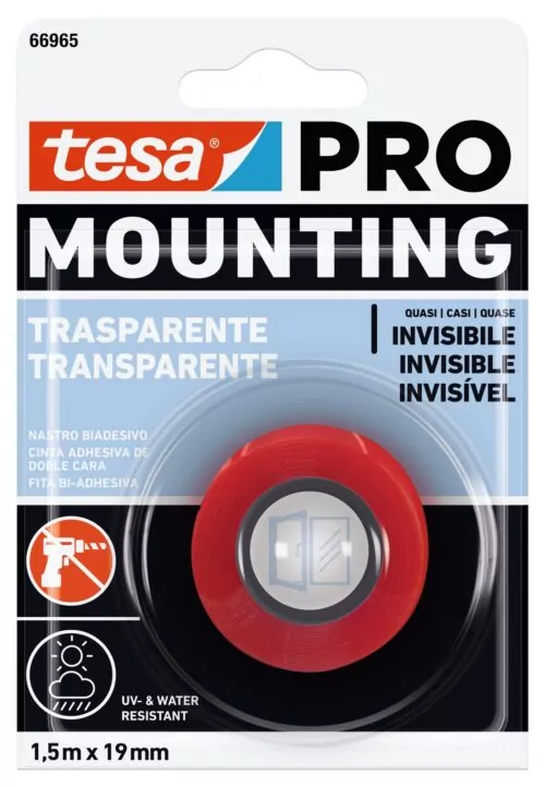 cinta doble cara mounting pro transparente